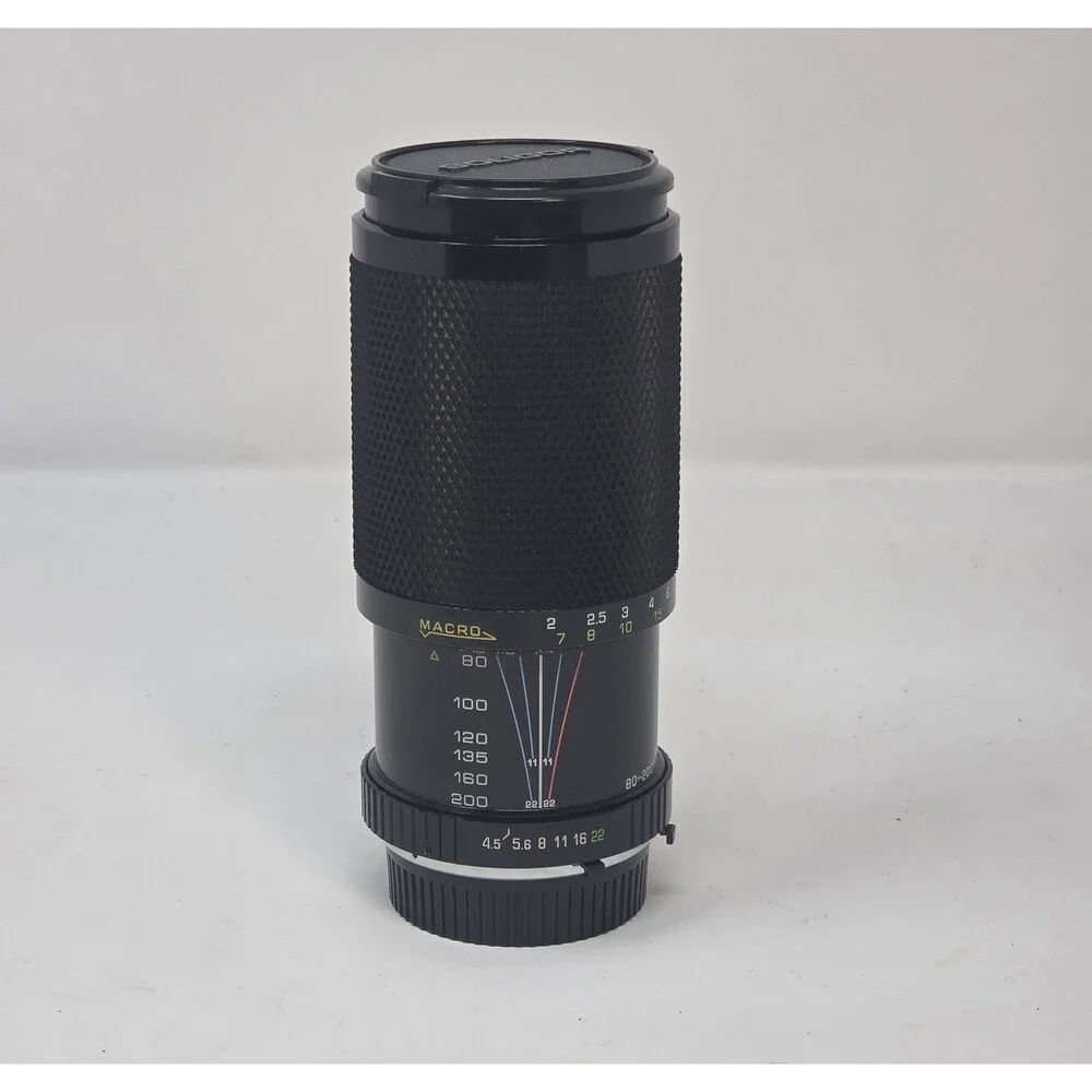 Soligor 80-200mm f/4.5 MC Zoom Macro Lens Minolta MD Mount Manual Focus Japan